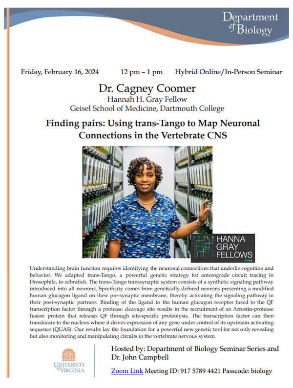 Dr. Cagney Coomer, Hannah H. Gray Fellow Geisel School of Medicine, Dartmouth College