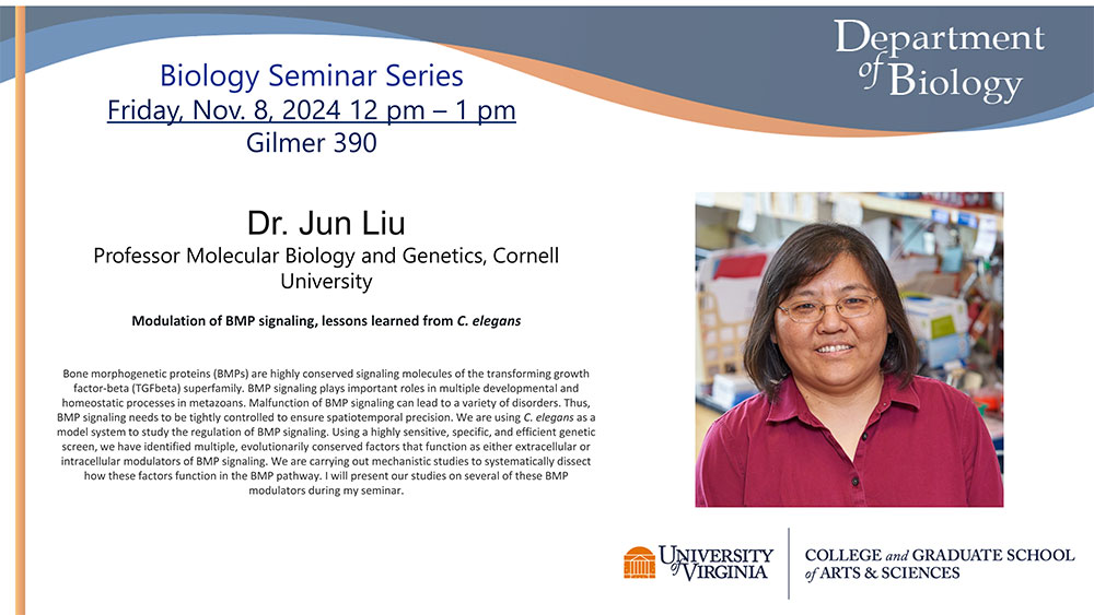 Seminar Series: Dr. Jun (Kelly) Liu