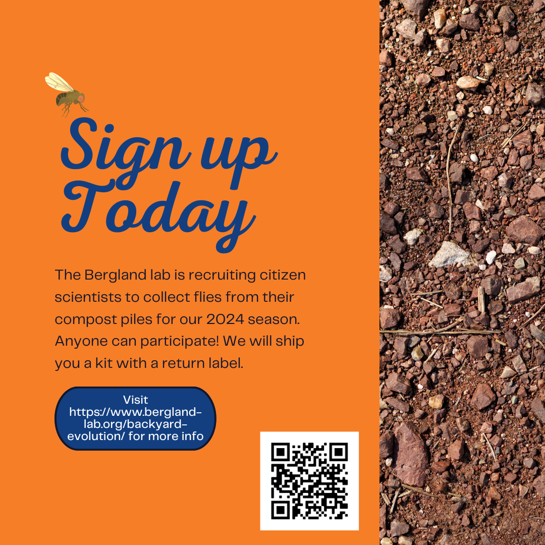The Bergland lab is looking for volunteers for our citizen science project